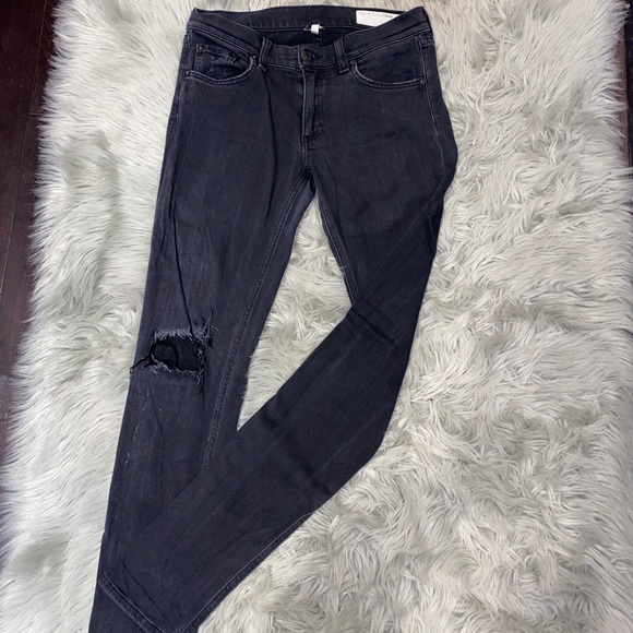 Rag & Bone distressed black skinny jeans - Picture 2 of 7